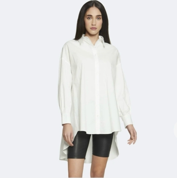 Walter Baker Tops - Walter Baker Oversized White Cotton Tunic